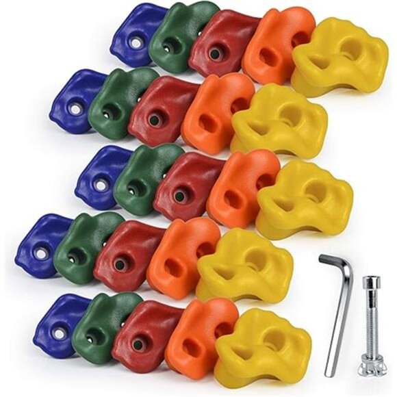 Sets of 25 Multi-Colored Kids&Adults Large Rock Climbing Holds Climbing Rocks - Picture 8 of 8
